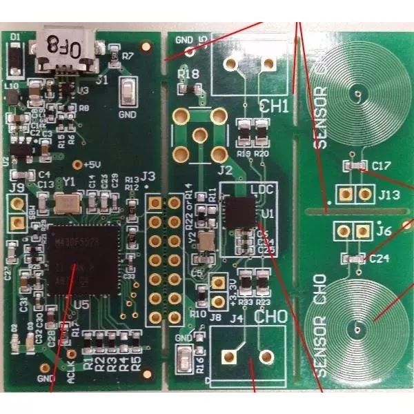 TEXAS INSTRUMENTS Inductance to Digital Evaluation Module 3.3 V, LDC1314KEYPAD-EVM