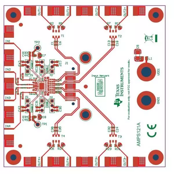 TEXAS INSTRUMENTS Evaluation Module Differential Amplifiers 3.3 V, LMH32404RHFEVM