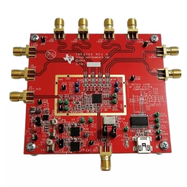 TEXAS INSTRUMENTS Frequency Synthesizer Evaluation Module 300 MHz to 4.8 GHz, TRF3765EVM-F