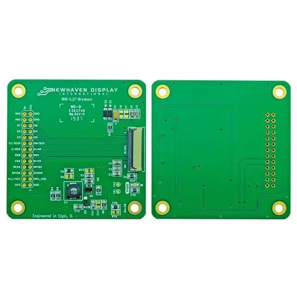 Newhaven Display Breakout Board Parallel, SPI Interface, NHD-1.27-BREAKOUT