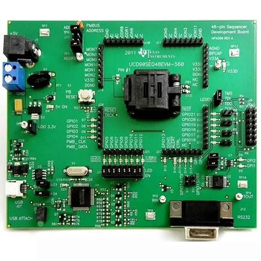 TEXAS INSTRUMENTS Development Board 5 V Input Voltage, UCD90SEQ48EVM-560