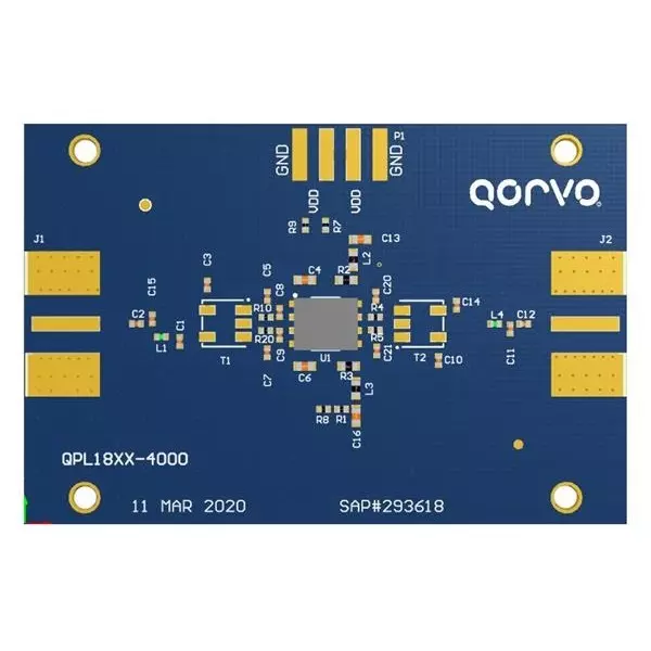 Qorvo RF Amplifier Evaluation Board 50 MHz to 1.8 GHz Frequency, QPL1815EVB-01