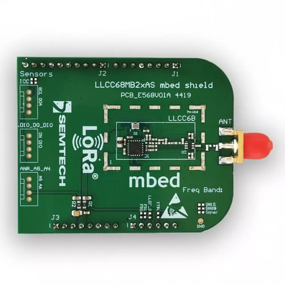 Semtech mBed Shield 1.8 to 3.7 V Operating Supply Voltage, LLCC68MB2GAS