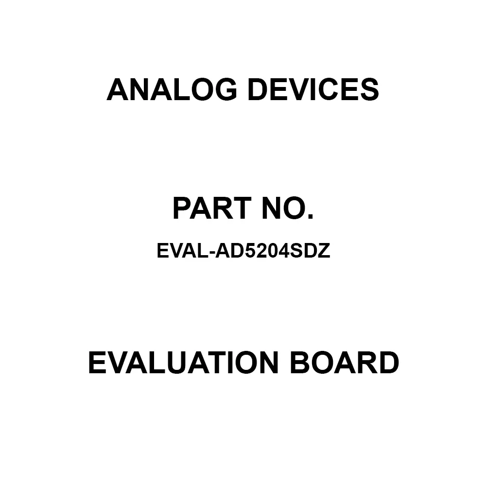 ANALOG DEVICES Evaluation Board 2.7 V Operating Supply Voltage, EVAL-AD5204SDZ