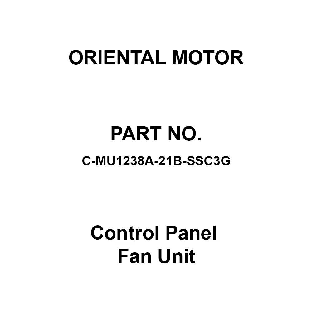 ORIENTAL MOTOR Control Panel Fan Unit 50Hz/2.6, 60Hz/3.1 m³/min Suction Type, C-MU1238A-21B-SSC3G