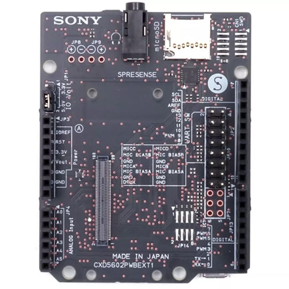 SPRESENSE Expansion Board headphone Output SD card slot 4 ch Audio Input, CXD5602PWBEXT1