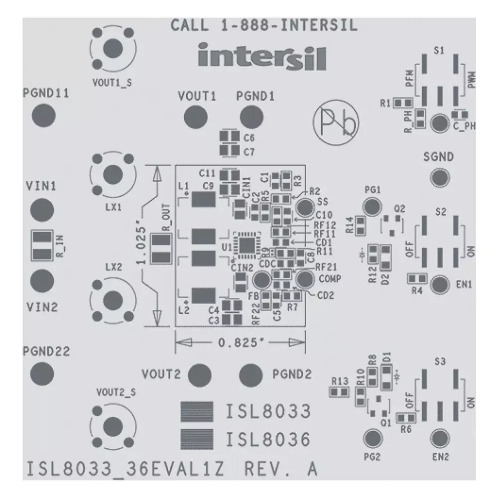 RENESAS Evaluation Board for Synchronous Buck Regulator, ISL8036CRSHEVAL1Z