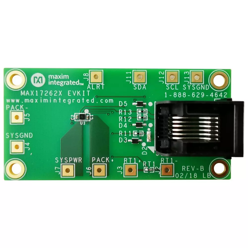 ANALOG DEVICES Battery Management Development Kits EVAL KIT, FUEL-GAUGE, LI-ION BATTERY, MAX17262XEVKIT#