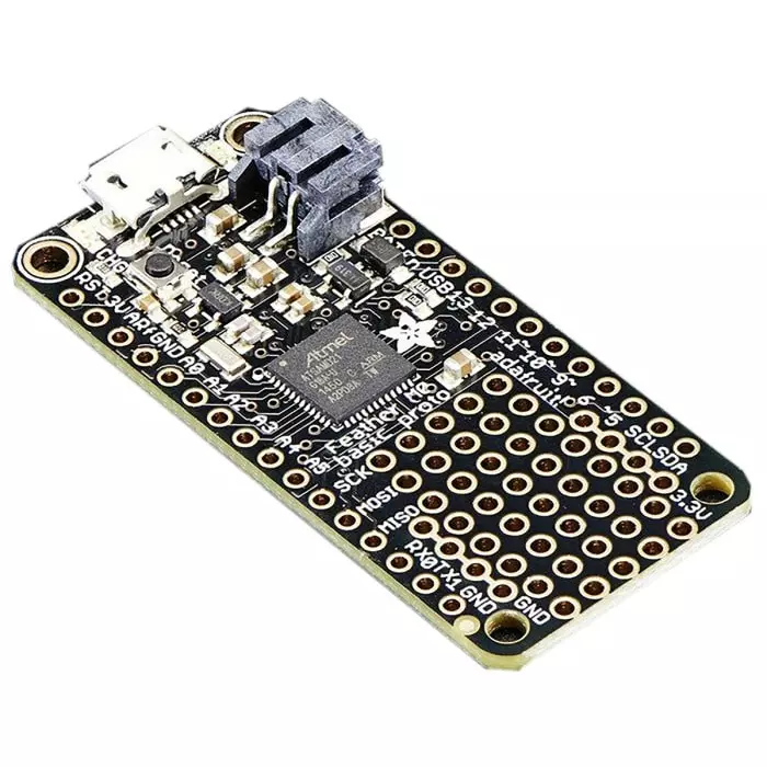 ADAFRUIT INDUSTRIES Feather M0 Basic Proto Development Board MCU, ATSAMD21G18, ARM Cortex-M0, 2772