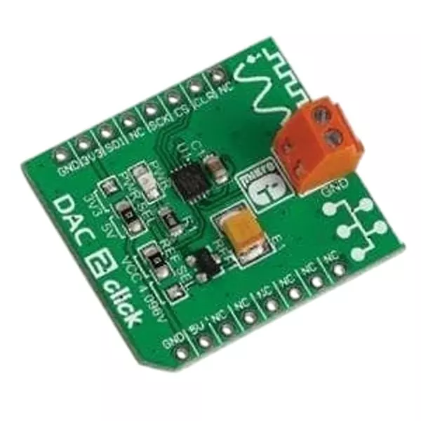 MIKROELEKTRONIKA DAC Add-On Board 3.3 & 5 V, MIKROE-1918