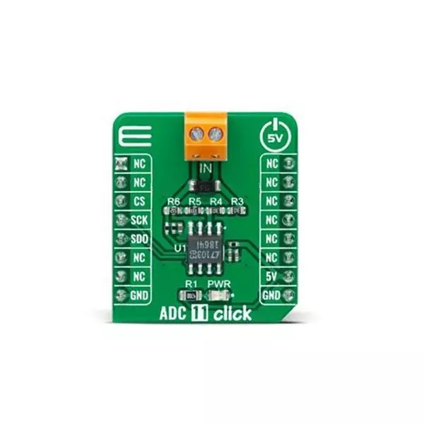 MIKROELEKTRONIKA ADC Add-On Board 5 V, MIKROE-4593