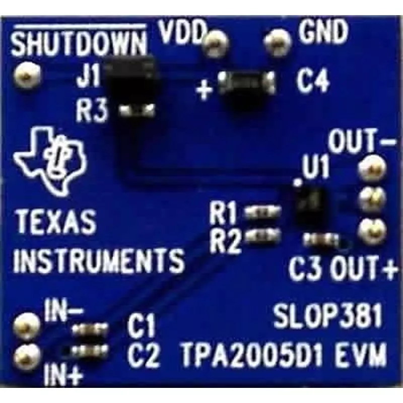 TEXAS INSTRUMENTS Audio Amplifier Evaluation Module 5 to 15 V, TPA2005D1EVM