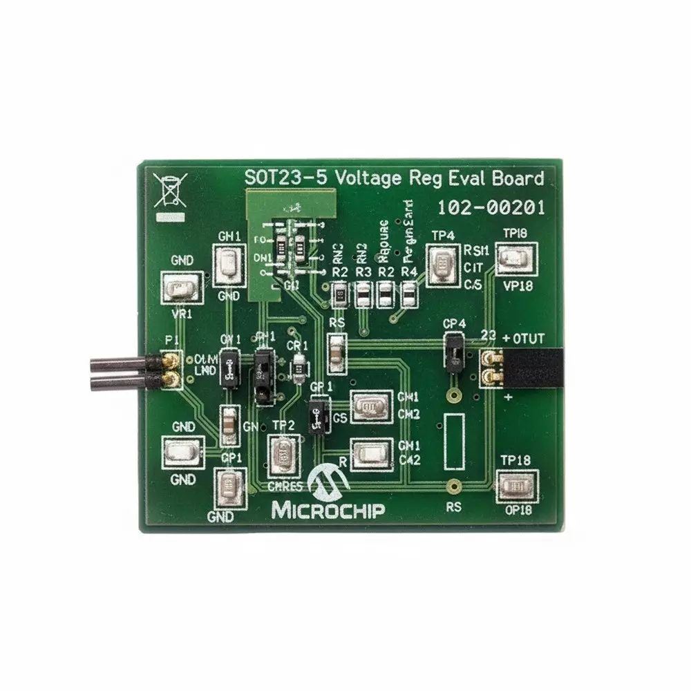 MICROCHIP Voltage Regulator Evaluation Board 0 to 5 V Input Voltage 0 to 6 V Output Voltage SOT23-5EV-VREG