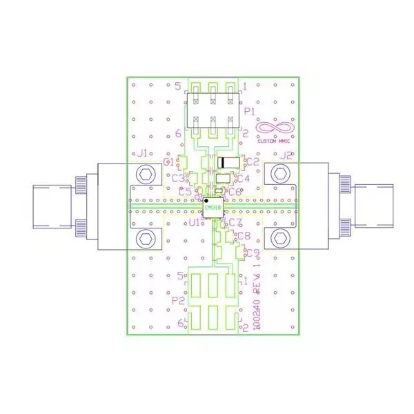 Qorvo RF Amplifier Evaluation Board 5 GHz to 9 GHz Frequency, CMD318P3-EVB