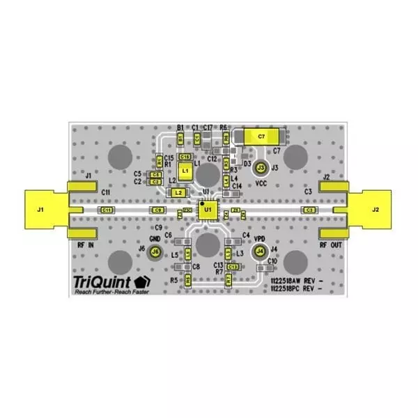 Qorvo RF Amplifier Evaluation Board 1.8 GHz to 2.2 GHz Frequency, TQP9111-PCB2140
