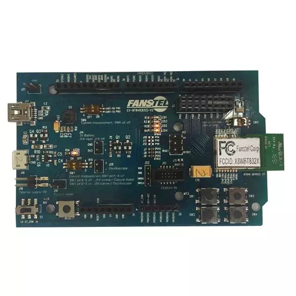Fanstel Evaluation Board 1.7 to 5.5 V Operating Supply Voltage 2.4 GHz, EV-BT840X