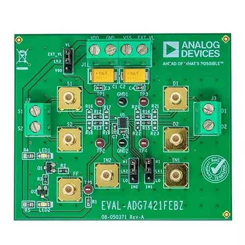 Analog Devices Evaluation Boards Switch Detection Type for ADG7421F, EVAL-ADG7421FEBZ