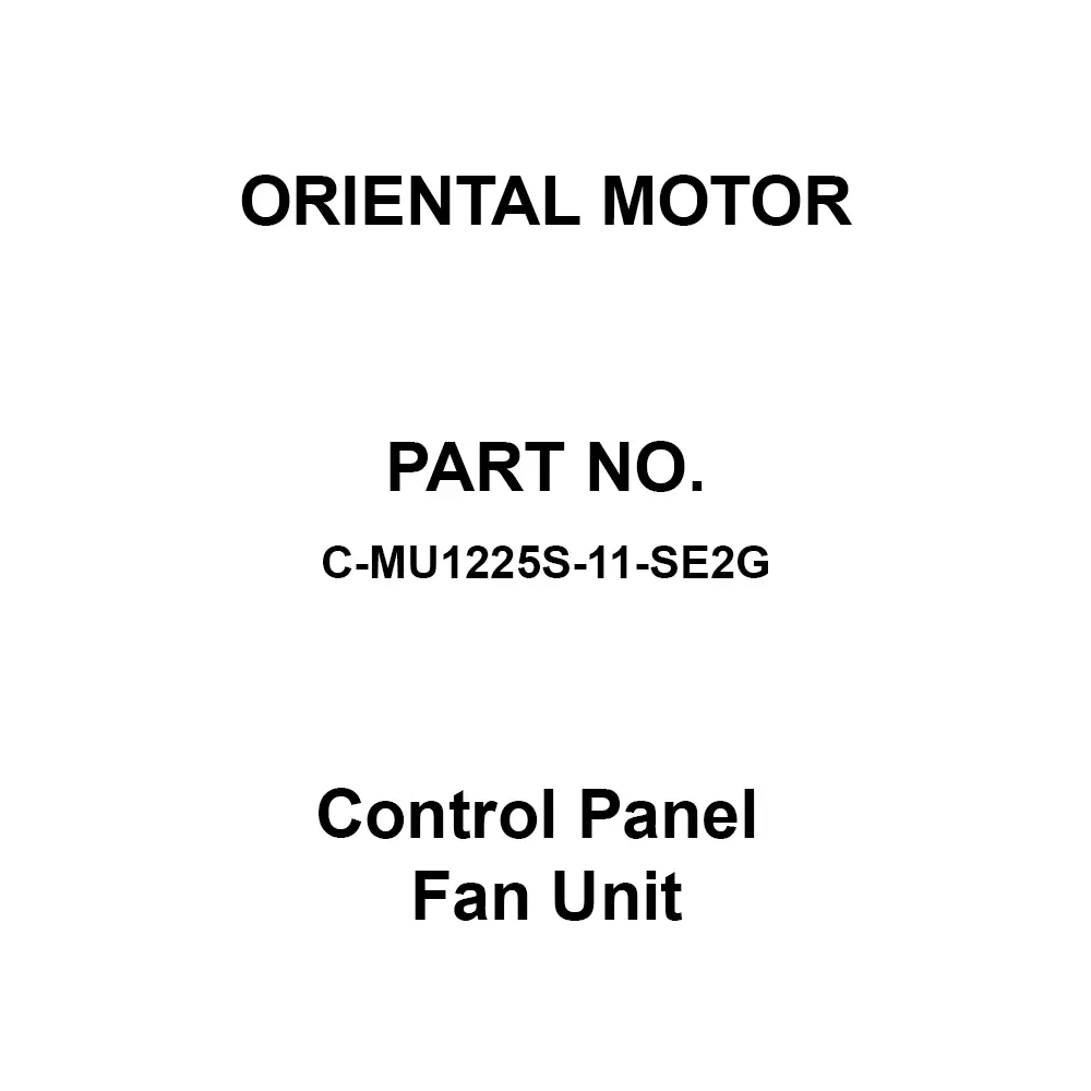ORIENTAL MOTOR Control Panel Fan Unit 50Hz/1.4, 60Hz/1.6 m³/min Exhaust Type, C-MU1225S-11-SE2G