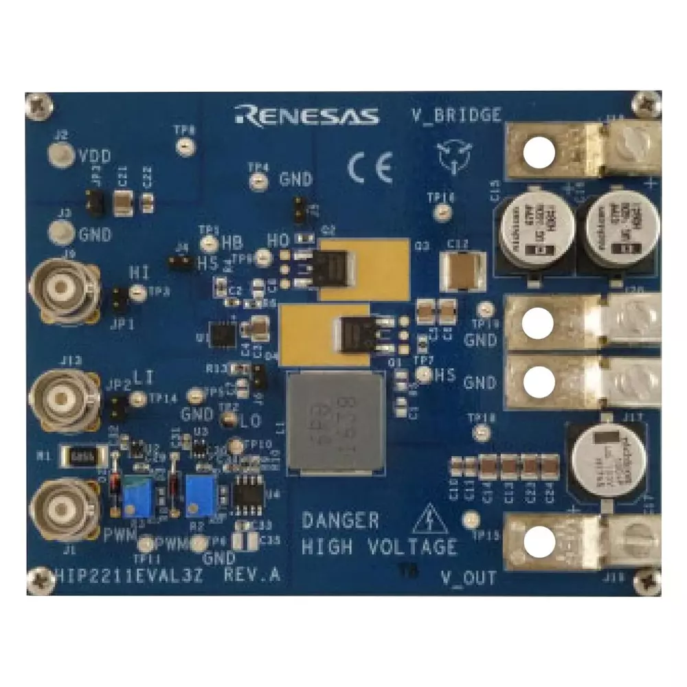 RENESAS Evaluation Board for Half Bridge Driver, HIP2211EVAL3Z