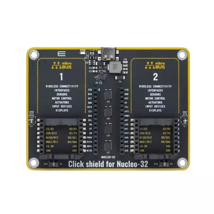 BRAND REX Click Shield For Nucleo-32 Development Board, MIKROE-5177
