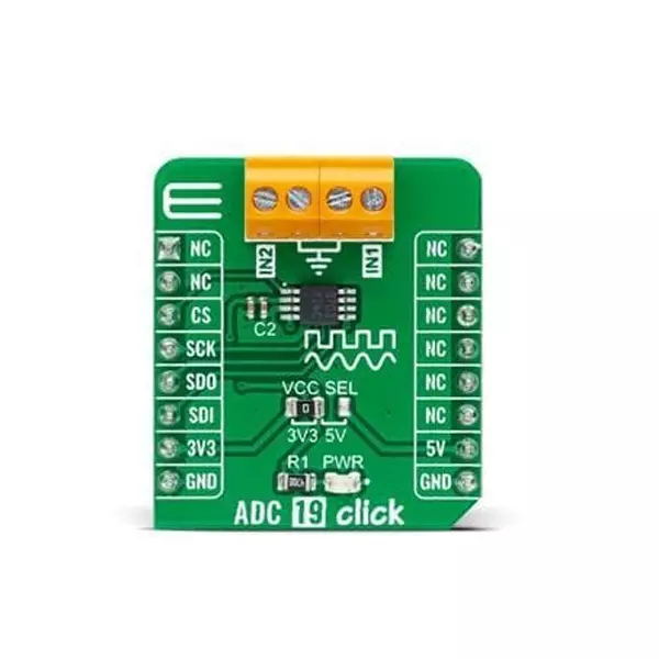 MIKROELEKTRONIKA ADC Add-On Board 3.3 to 5 V, MIKROE-4997