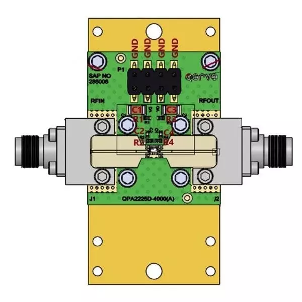 Qorvo RF Amplifier Evaluation Board 28 GHz to 38 GHz Frequency, QPA2225DEVBA