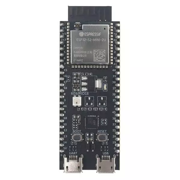 Espressif Development Board 3.3 to 5 V Operating Supply Voltage, ESP32-S2-DevKitC-1U-N8R2
