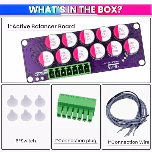 amicikart-active-balancer-board-6s-27-45-v-battery-voltage-6-amp-current-rating