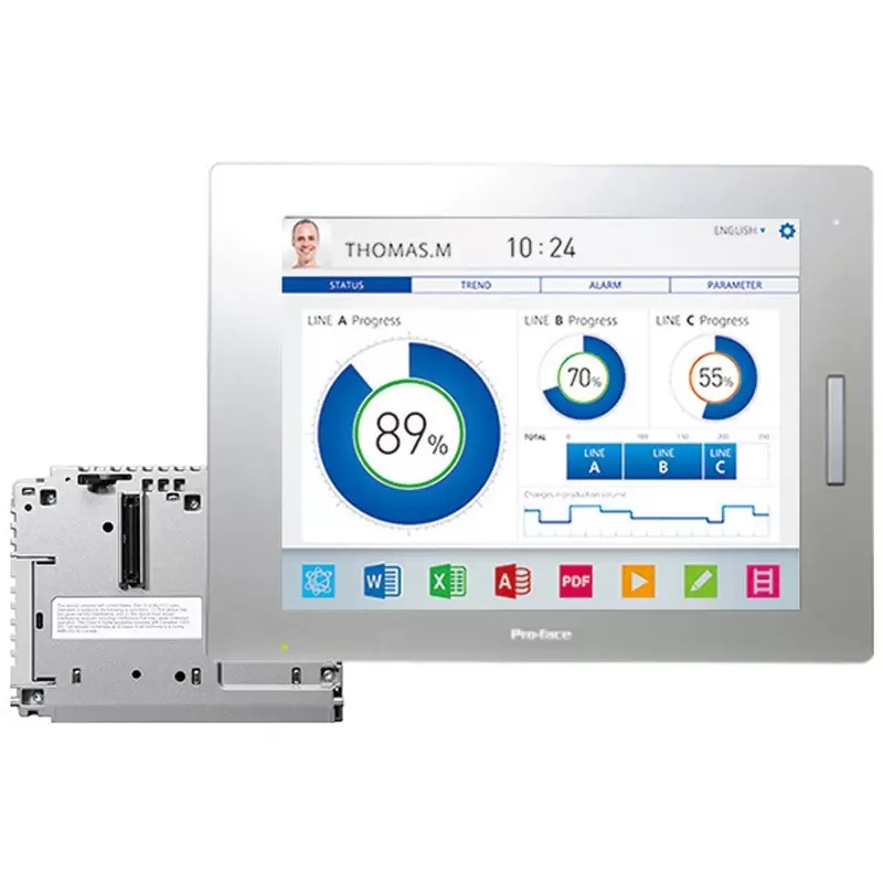 Pro-face Touch Panel DC12-24 (multi-power supply) V DC 15-inch XGA Screen, PFXSP5700TPD