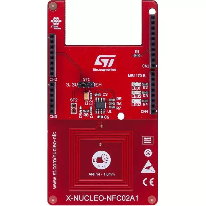 STMicroelectronics Dynamic NFC Tag Arduino Compatible Expansion Board, X-NUCLEO-NFC02A1