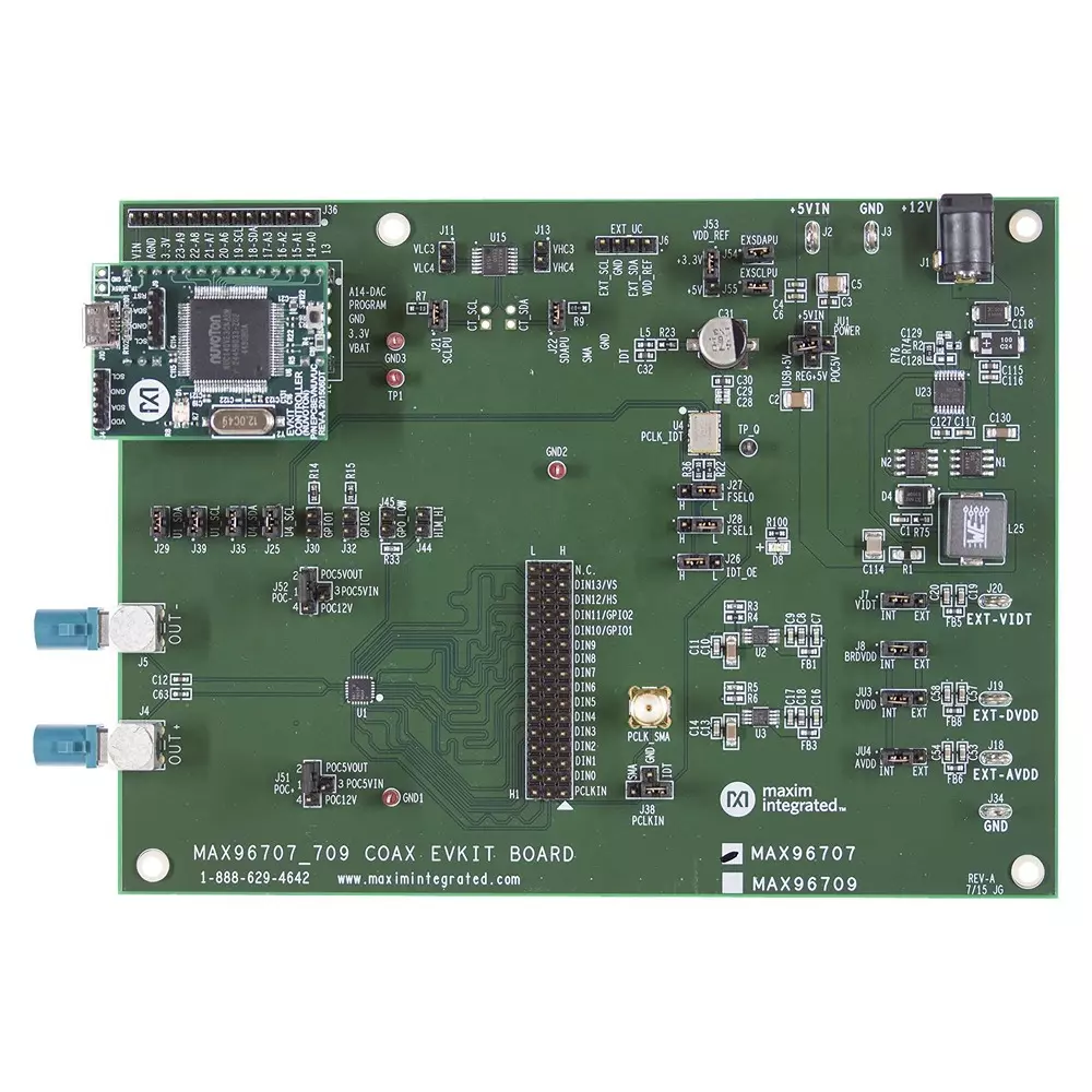 ANALOG DEVICES Interface / Communications Development Kits EVALUATION BOARD, GMSL SERIALIZER, MAX96707COAXEVKIT#