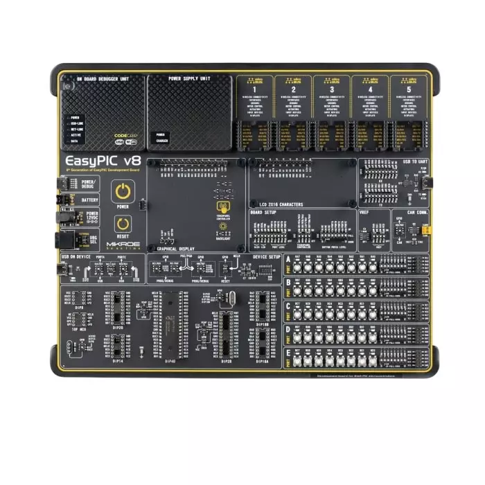 BRAND REX EasyPIC v8 Over USB-C USB Development Board, MIKROE-5314
