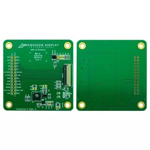 Newhaven Display Breakout Board Parallel, SPI Interface, NHD-1.5-BREAKOUT