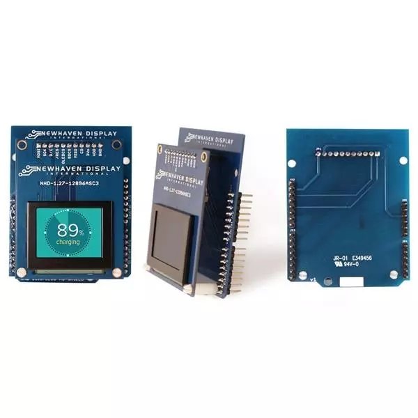 Newhaven Display Display Shield 3.3 V SPI, NHD-1.27-AU-SHIELD