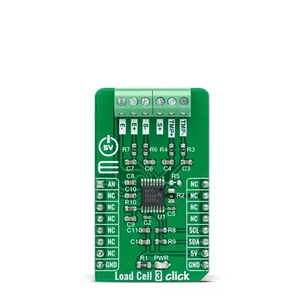 MIKROELEKTRONIKA Load Cell 3 Click Add-On Board 5 V Operating Supply Voltage, MIKROE-4658