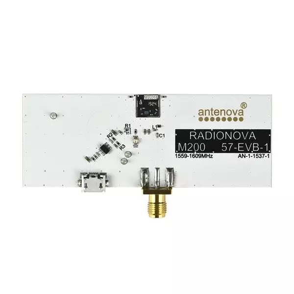 Antenova Evaluation Board 1.559 GHz to 1.609 GHz Frequency, M20057-EVB-1