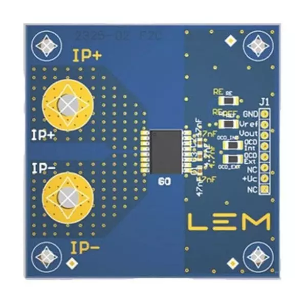 LEM Integrated Current Transducer Demonstration Board 5 V Operating Supply Voltage, GO 20-SMS Demo Board