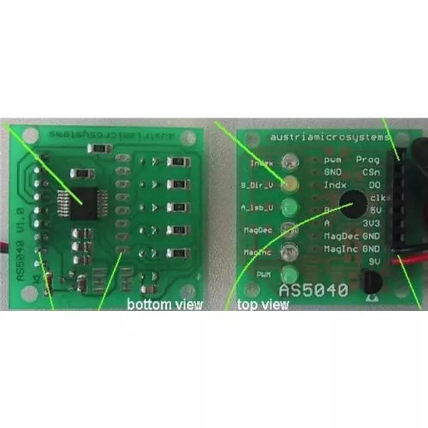 AMS OSRAM GROUP Magnetic Position Sensor Adapter Board 3.3 V, 5 V Operating Supply Voltage, AS5040 Adapterboard