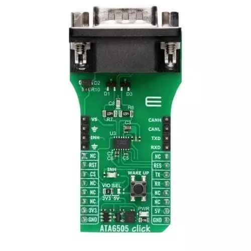 MIKROELEKTRONIKA CAN FD Transceiver Add-On Board for Evaluation Of ATA6505, MIKROE-6463