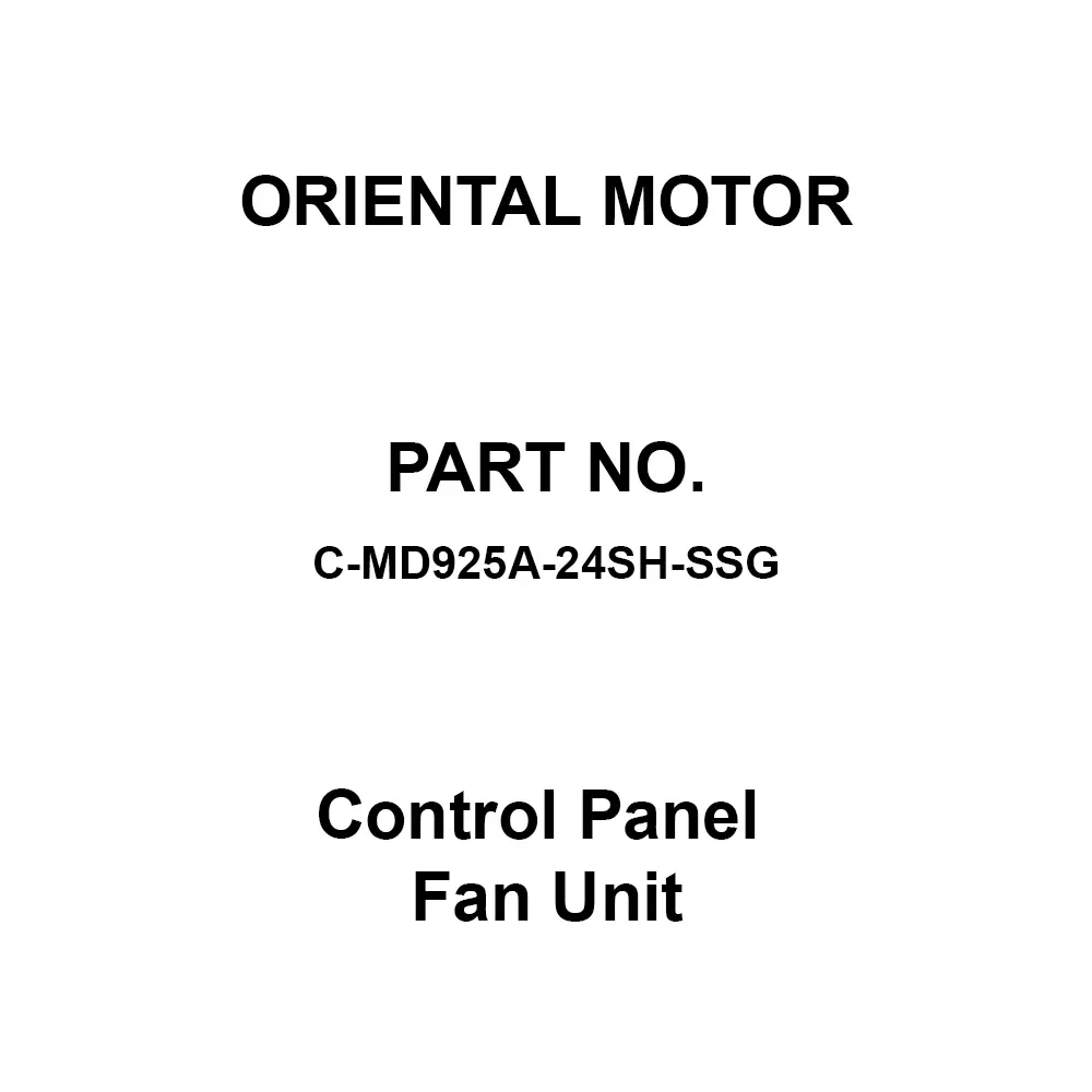 ORIENTAL MOTOR Control Panel Fan Unit 0.43 m³/min Suction Type, C-MD925A-24SH-SSG