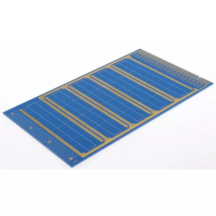 Vero Technologies Double-Sided Stripboard Epoxy Glass 203x114x1.6 mm 0.1 Pitch Direct Edge Card Connection FR4, 10-0145