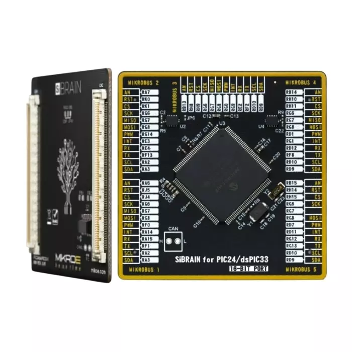 BRAND REX SiBRAIN For PIC24EP512GU814 Microcontroller Development Board, MIKROE-4660