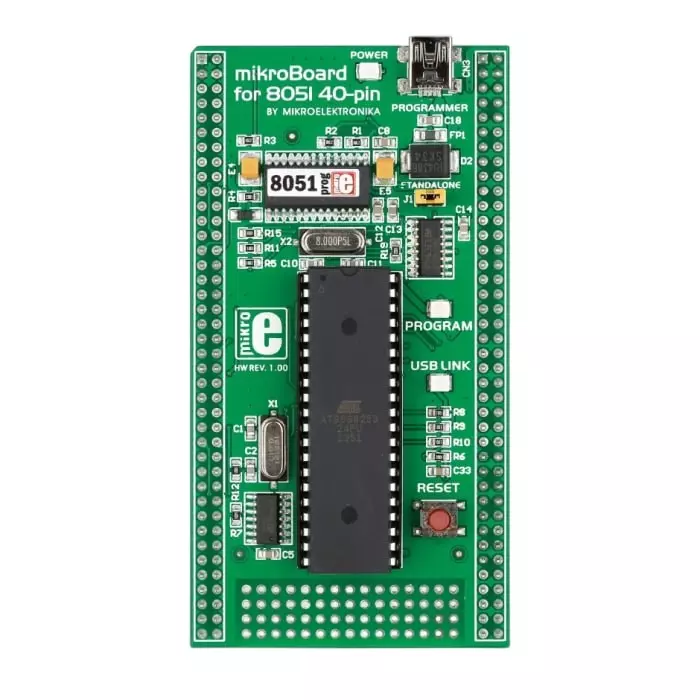 BRAND REX MikroBoard For 8051 40-Pin With AT89S8253 Microcontroller Board, MIKROE-703