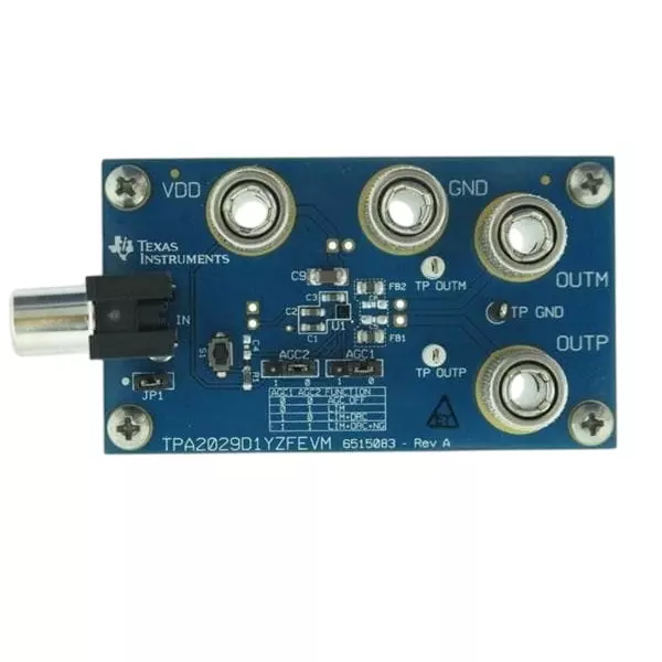 TEXAS INSTRUMENTS Audio Amplifier Evaluation Module 6 V, TPA2029D1YZFEVM