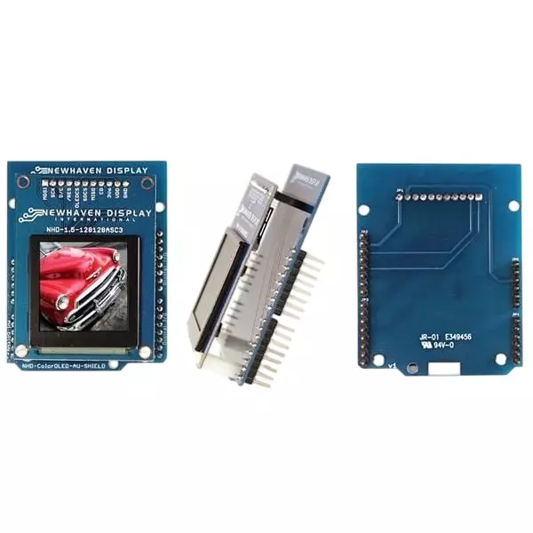 Newhaven Display Display Shield 3.3 V SPI, NHD-1.5-AU-SHIELD