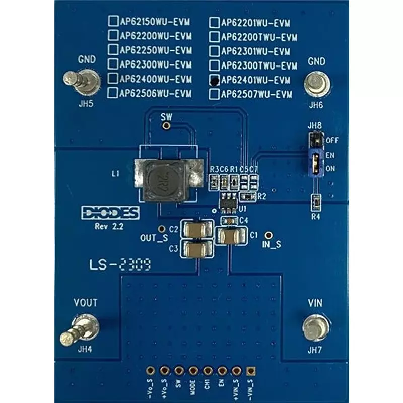 DIODES INC Evaluation Board 4.2 to 18 V Input Voltage, AP62401WU-EVM
