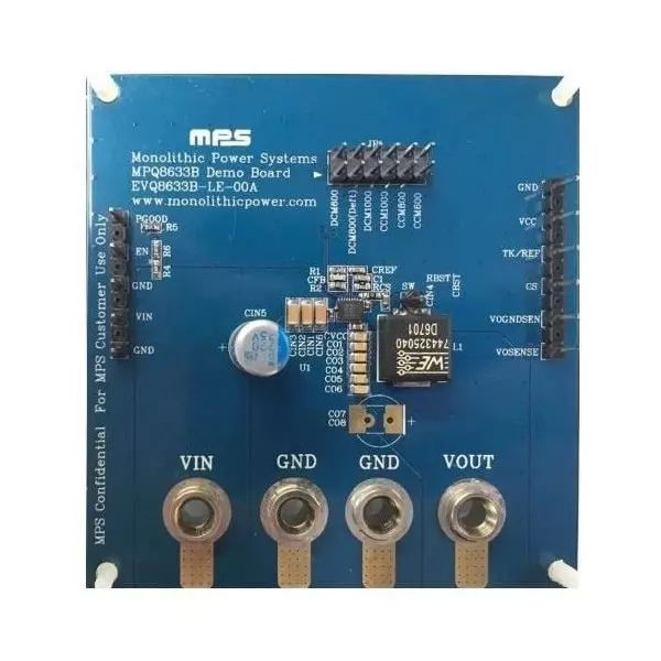 MPS Voltage Regulator - Switching Regulator Evaluation Board 8 to 16 V Input Voltage 1 V Output Voltage EVQ8633B-LE-00A