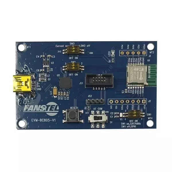 Fanstel Development Kit 1.7 to 3.6 V Operating Supply Voltage 2.4 GHz, EV-BC805M