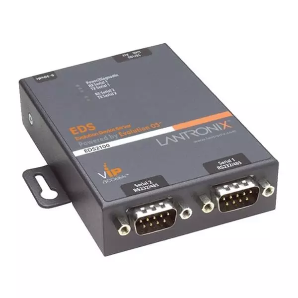 LANTRONIX Serial Device Server Ethernet, RS-232/422/485 Interface, ED2100002-01