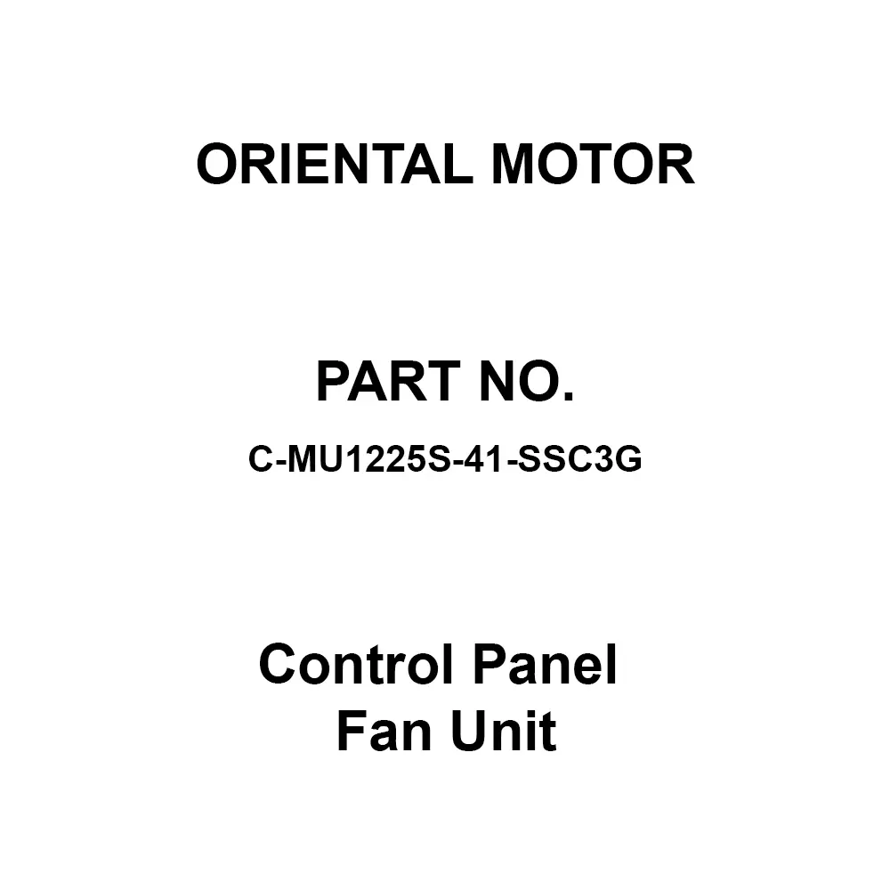 ORIENTAL MOTOR Control Panel Fan Unit 50Hz/2.3, 60Hz/2.7 m³/min Suction Type, C-MU1225S-41-SSC3G